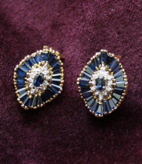 Sapphire Clip Earrings