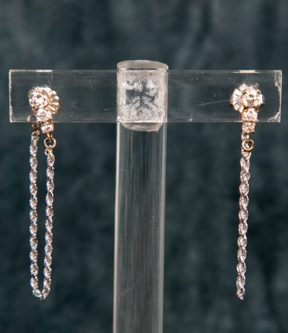 Platinum and Diamond Earrings