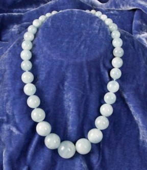 Aquamarine Gradated Beads Necklace