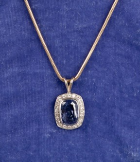 Lavender Sapphire with Diamonds Pendant