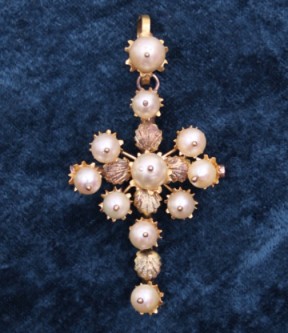 Pearl and Gold Cross