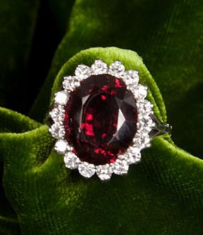 Garnet and Diamond Ring