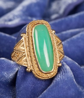 Luna Felix Green Jade Ring