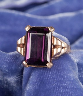 Rose Gold and Amethyst Ring