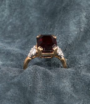 Garnet and Diamond Ring